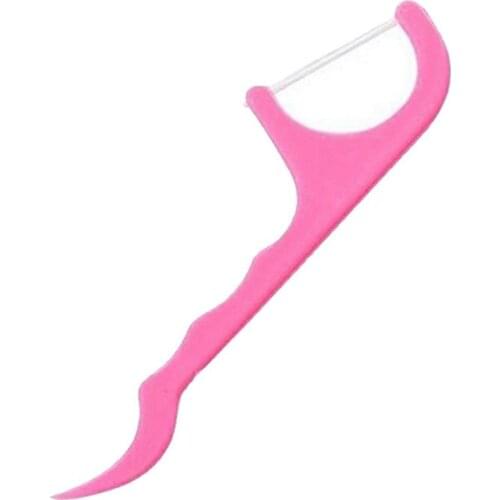 50pcs cure-dent et fil dentaire 2 en 1 propre soins en plastique