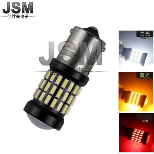 Automobile Bright LED Lamp Black Aluminum 1156 1157 7443-4014-60smd Brake Light Turn Signal Car Accessories Car Led Light