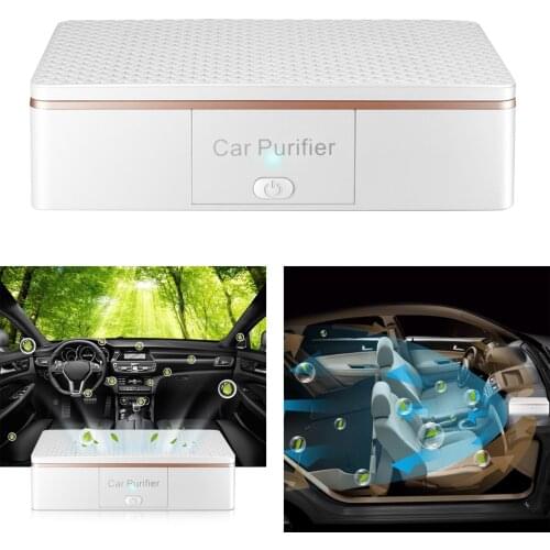 Vehicle Car Air Purifier Air Cleaner Odor Remover USB Rechargeable 7x5x1.9"