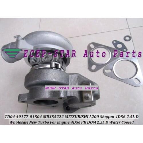 Free Ship TD04 49177-01504 49177-01512 49177-01503 MR355222 Turbo For Mitsubishi Pajero II L200 L300 Shogun 4D56 PB DOM DE 2.5L