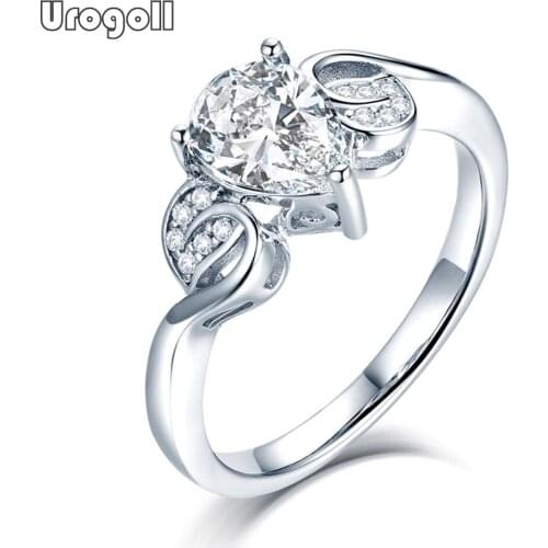 Noble Women Wedding Rings 100% 925 Sterling Silver Ring Jewelry Accessories Crystal Zircon Rings For Female Anniversary Gift