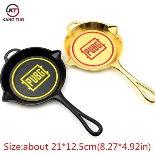 Game PUBG Pans Model Keychain New Design PUBG Logo Key Holder For Fans Exhibition Collection Gift Big Size 21*12.5CM 3 Color
