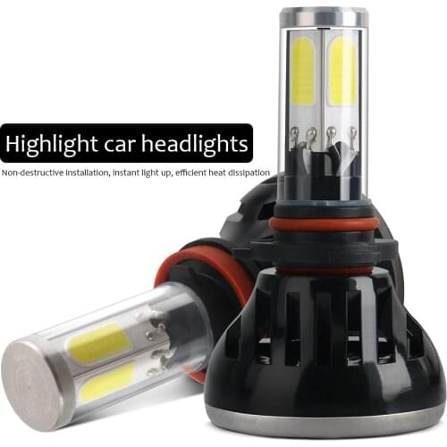 2pcs Car H1 H3 H7 H11 9005 880 H4 Hi/Lo Beam LED Headlights 52W Auto Front Bulbs For Car Accessories 6000K White Led 12V 5600LM