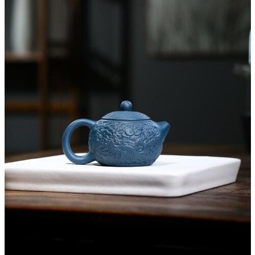 Long Wen Xi Shi China Kettle Ceramic Teapot For Tea Puer Oolong Tea Set Handmade