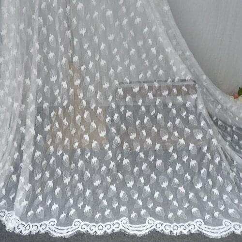1.5m wide high-grade mesh strawberry fabric eyelash lace clothing material DIY childrens dress Accessories