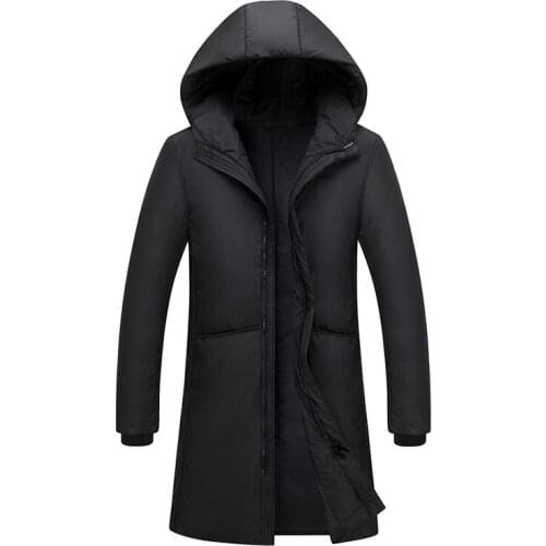Men Winter Long Jacket New Male Black Thick Warm Waterproof Coat Thermal Hooded Parkas Windproof Outerwear Brand Mens Clothing