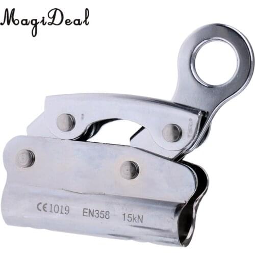 MagiDeal 15KN Safety Outdoor Rock Climbing Caving Roof Tree Arborist Rescue Rope Grab for Rappelling Rigging Mountaineering