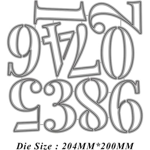 Arabic Numerals 0-9 Craft Metal Cutting Dies Cut Die Mold Card Scrapbooking Paper Craft Knife Mould Blade Punch Stencil