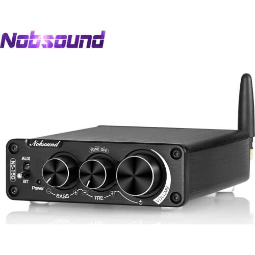 Nobsound Mini Bluetooth 5.0 TPA3116 Digital Audio Amplifier HiFi Class D Stereo Power Amp 100W*2 for Home Speakers