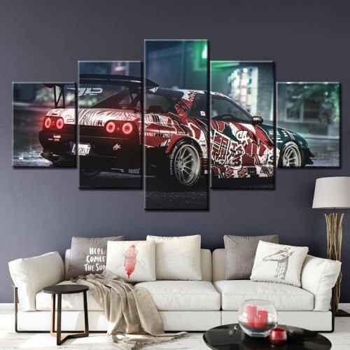 Canvas Print Art 5 Panel HD Printed Modular Painting Zombie Walk Dead Modern Home Decor Wall Art Picture for Living Room