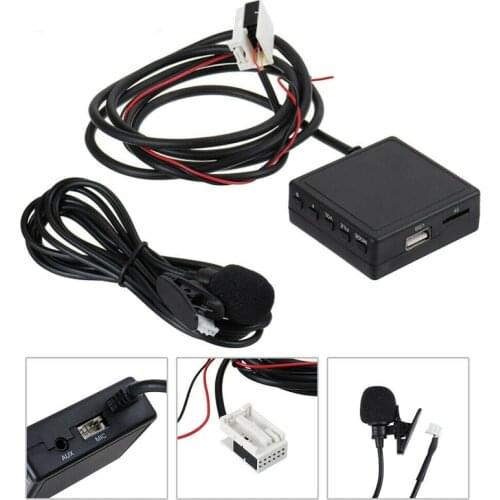NEW-12V Car Bluetooth 5.0 Stereo Aux Adaptor Bluetooth Module Cable Handfree Microphone for BMW E60 E63 E64 E65 E66 Serie 1 3