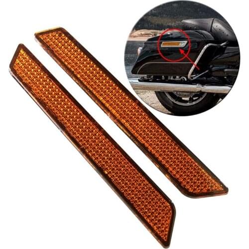 NEW-Saddlebag Reflectors Latch Covers Safety Side Visibility Reflector Kit Touring 2014-2020