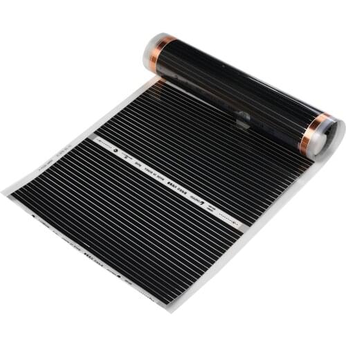 New Arrivals 220w Crystal Carbon Fibe Infrared Heating Film Underfloor Heating 50cmx2m Home Floor Warm Film Mat