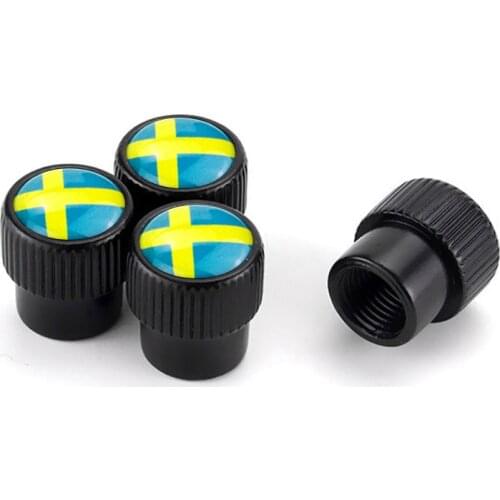 New Style Round Cap Car Wheel Tires Valves Tyre Stem Air Caps Airtight For Seat Leon Ibiza MK2 MK3 5F 6L 6J Ateca Sweden Emblem