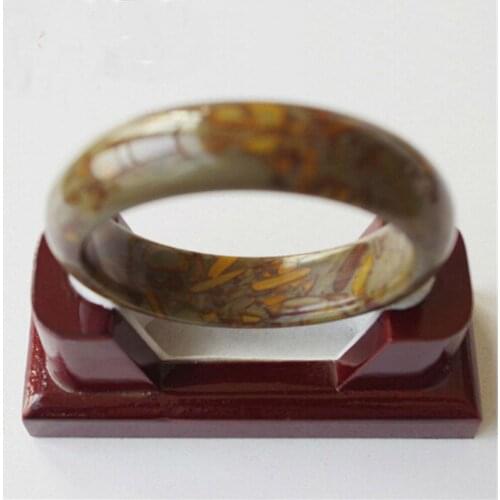 Wholesale New Design Natural Nuwa Stone Bangle Trendy Bamboo Leaf Stone Bangles or Bracelet Healthy Jewelry for Fashion Female