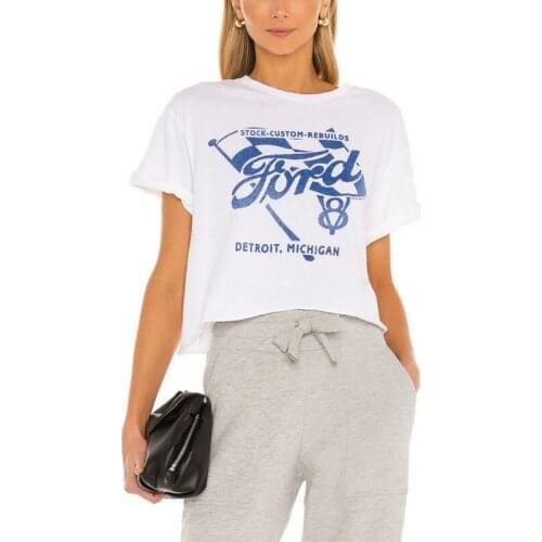 Casual t-shirt for women letter printed t-shirt vogue white tees streetwear sport t-shirt