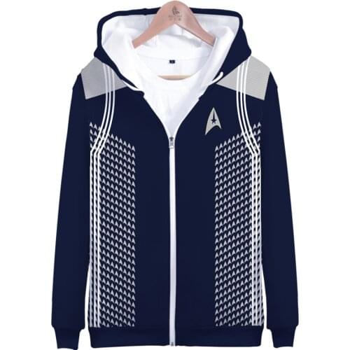 Casual Design Men/Womens Zipper hoodie Star Trek Discovery Season 3 Role suit Cosplay 3D Print Zipper boy/girls Classic Hooded