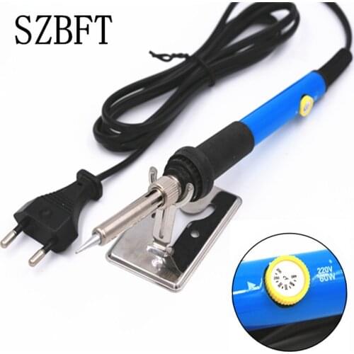 SZBFT SZBFT 220V 60W Temperature Adjustable Electric Soldering Iron Mini Handle Heat Pencil Solder Station With copperTips Stand