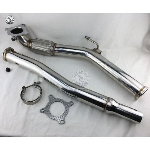 Turbo Catless Downpipe Exhaust 2.0T Decat Cat delet RACING 3.0'' FOR AU A3 FSI /SEAT LEON FR CUPRA/ V W GOLF GT I 2.0 MK5 MK6
