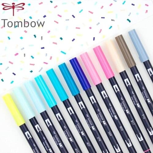 Japan Tombow AB-T Set Soft-tip Watercolor Pen Double-head Thickness Design Colored Brush