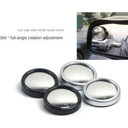 2pcs 360 Degree Blind Spot Mirror For Car Reverse Frameless Ultrathin Wide Angle Round Convex Rear View Mirror Auto Car Accesory
