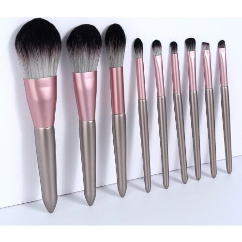10 Piece Small Pudding Makeup Brush Set Private Label Wholesale