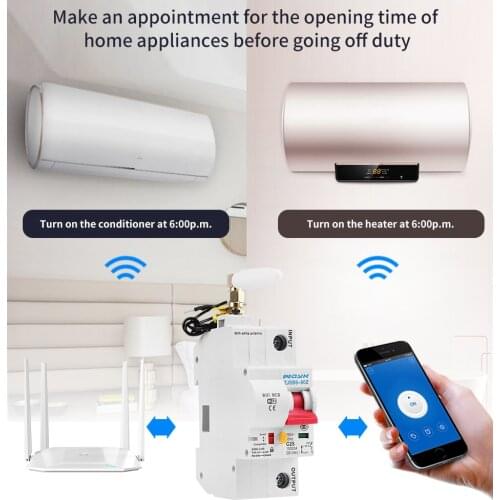 EWelink app 1P WiFi Smart Circuit Breaker overload short circuit protection with Alexa google home for Smart Home