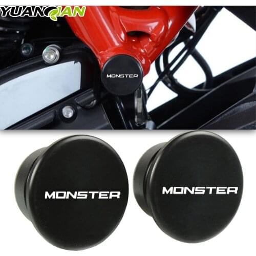 2PCS Frame Hole Cover Caps Plug Decorative Frame Cap Set fits For Ducati MONSTER 797 MONSTER797 Scrambler Classic Icon Sixty2
