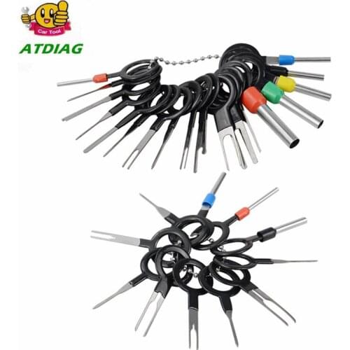 29pcs Automotive Plug Car Terminal Remove Tool Set Key Car Electrical Wire Crimp Connector Pin Extractor Kit Accessories Steel