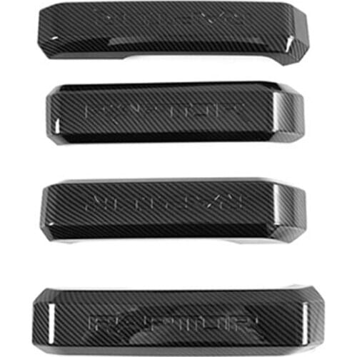 4pcs Inner Door Handle Cover Trim Carbon Fiber Look For Ford F150 2015-2017