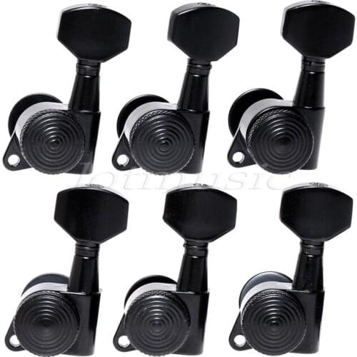 6L Inline Locking Guitar Machine Heads Tuning Black