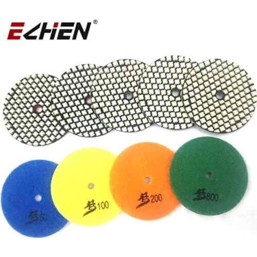 7 Pcs 100mm Premium Diamond Polishing Pad with Grit #50-#3000