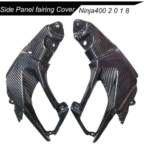 Ninja400 Real Carbon Fiber Motorcycle Side Panel fairing Cover For Kawasaki Ninja400 Ninja 400 2018 Motorcycle Accessories