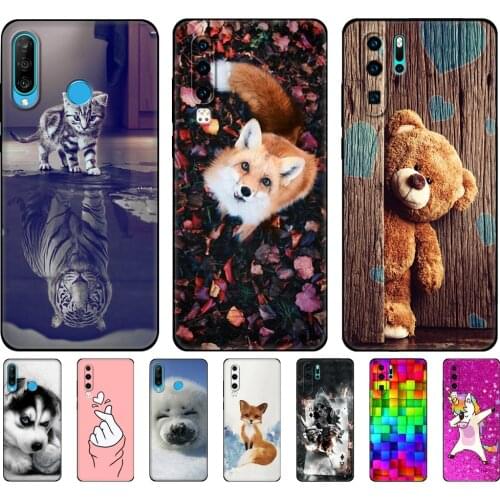 For Huawei P30 Case P30 Pro P30 Lite Silicon Soft Phone Cover On P30Pro VOG-L29 ELE-L29 P30Lite P 30 Lite Back black tpu case