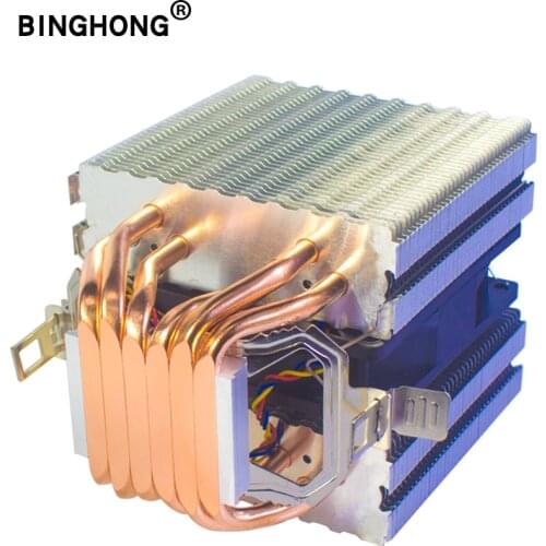 Pure copper 6 heat pipe CPU radiator 90MM 4PIN PWM silent fan for INTEL I3 I5 I7 I9 AMD3 AM4 2011 X79 X99 motherboard CPU fan