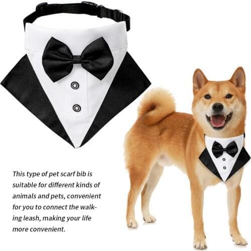 Hot Sale Cute Cotton Adjustable Dog Necktie Dog Cat Grooming Formal Tie Comfortable Dog Suit Tuxedo Bow Ties Pet Accessories