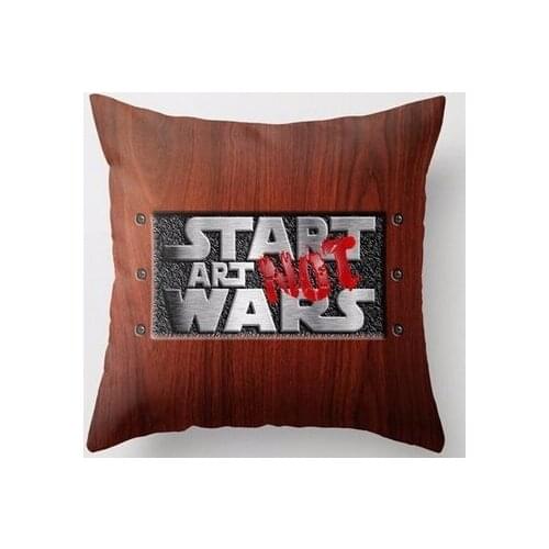 Hot Sale Luxury Printing Customized Start Art Not Wars Funny Square Throw Pillowcase Home Decorative Zippered Cushion Cases