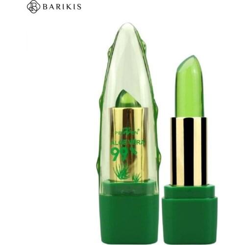 Organic Batom 99% Aloe Vera Natural Temperature Change Color Lipstick Magic Lip Organic MakeUp Pop Color Changing Lip-balm
