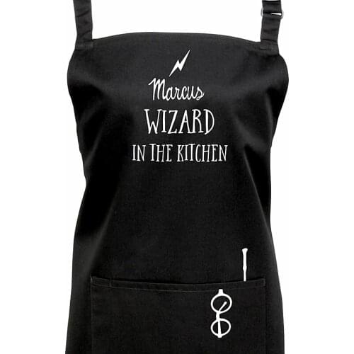 Custom made ancient and mysterious apron,Personalised "Wizard in the Kitchen"head chef Apron,Cooking,Gonna Bake Gifts For master