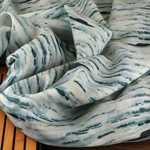 Quality ramie tissus Beautiful print fabric Dresses, cheongsams, loose gowns, Handmade tissu