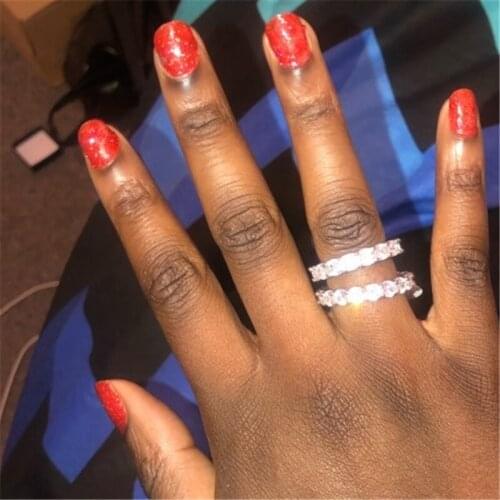 Handmade Finger ring 925 sterling Silver AAAAA Zircon Sona cz Engagement Wedding Band Rings For Women men Jewelry