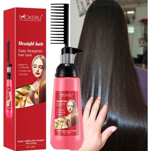 Mokeru 150ml No Damage To Hair Fast Smoothing Collagen Hair Straightening Cream for Woman Keratin Hair Treatment Straightening