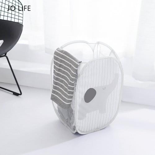 JO LIFE Clothing Laundry Basket Large Capacity Toy Storage Box Folding Clothes Storage Bag