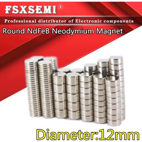 12mm Diameter Round NdFeB Neodymium Magnet Powerful Rare Earth Permanent Fridge Magnets Ring Disk Strong Craft for DIY