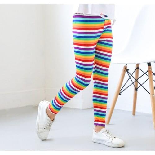 2019 summer baby childrens clothing childrens printing flowers childrens classic leggings girls pants girls leggings 2-11 yea