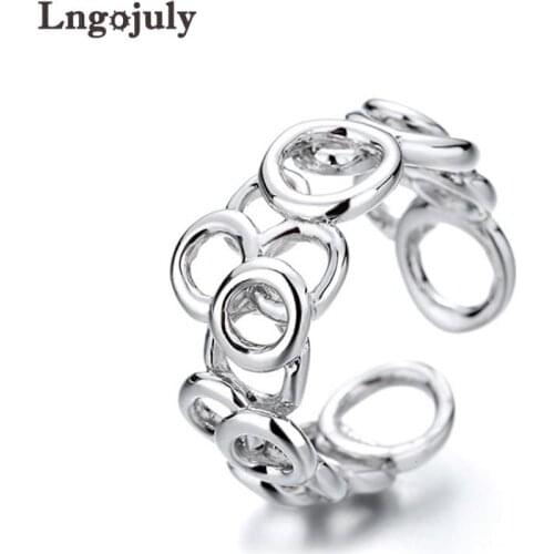 Lngojuly Women's Silver Rings