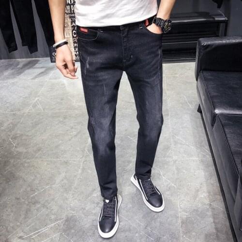 Men Jeans Denim Brand Korean Street Style Large Gondola Men Trousers Stretch Long Jeans Pencil Men Pants
