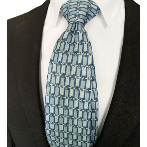 Mens Ties 8cm New Design Luxury Printed Neck Tie for Men Wedding Party Fashion Blue Neckties Gravata