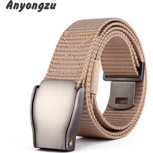 Outdoor Climbing Male Nylon Belt Pure Colour Seiko Spy High Quality Minimal Lightweight Men Belt Knitted Firm Durable Waistband