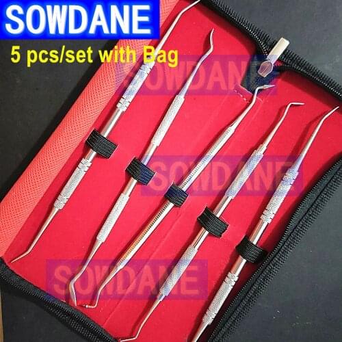 5 Pcs Set Dental Composite Filling Spatula Tool Carving Tool Stainless Steel Dental Instrument Dental Lab Laboratory Equipment